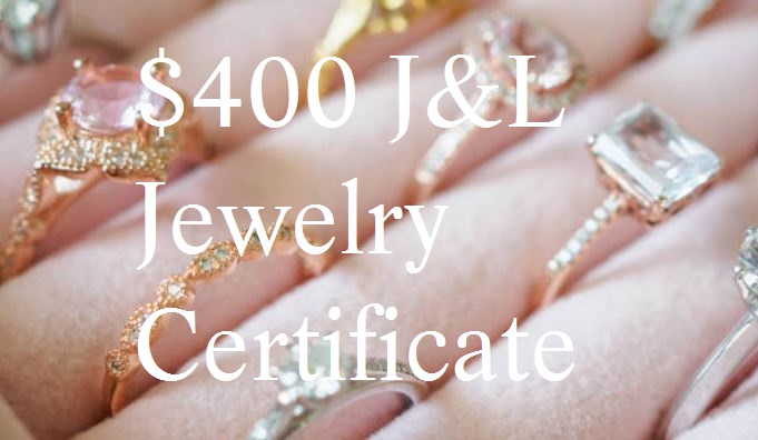 400 J and L Jewelry Certificate
